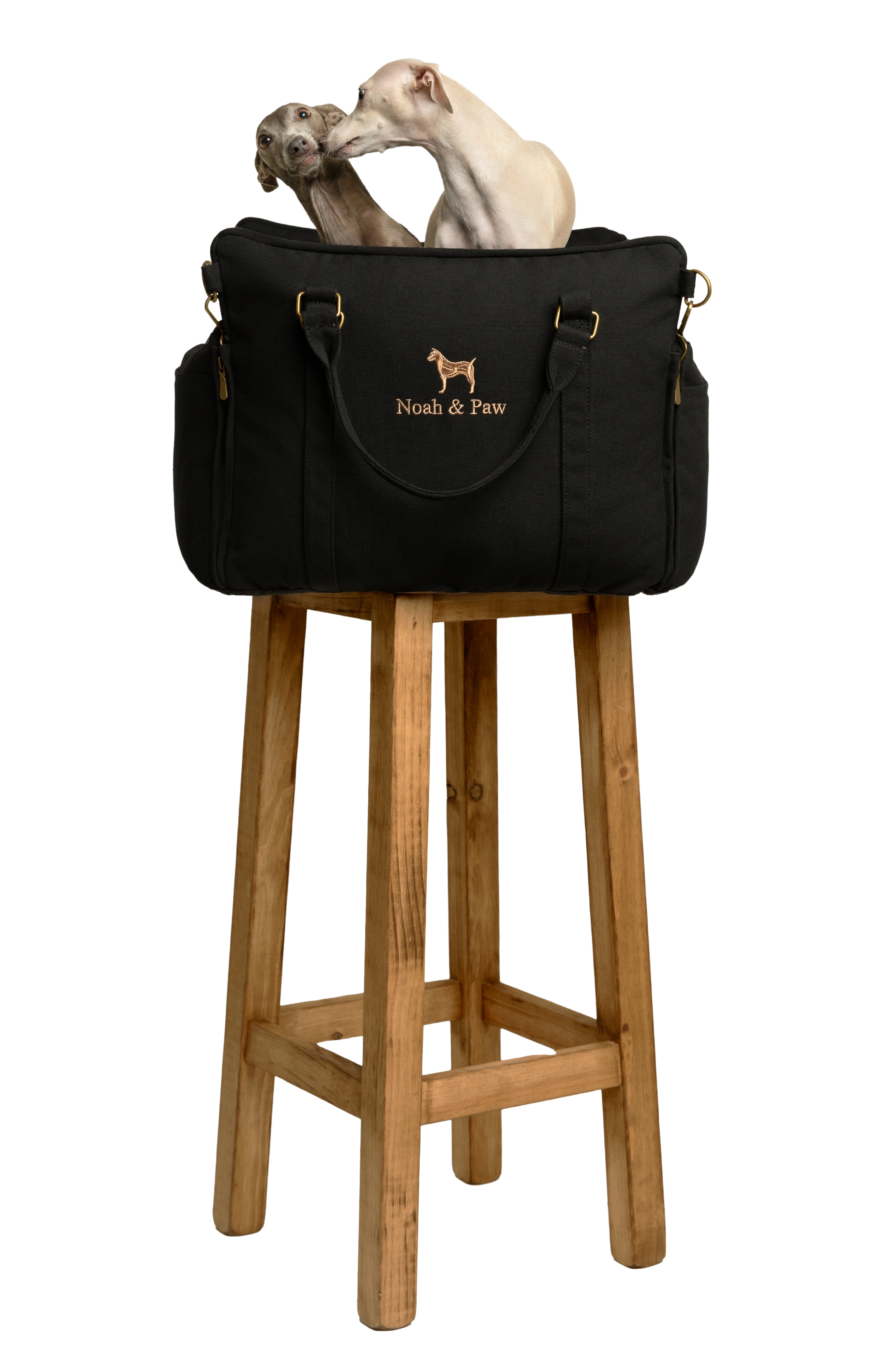 Dog Car Seat Portable Style Canvas Black