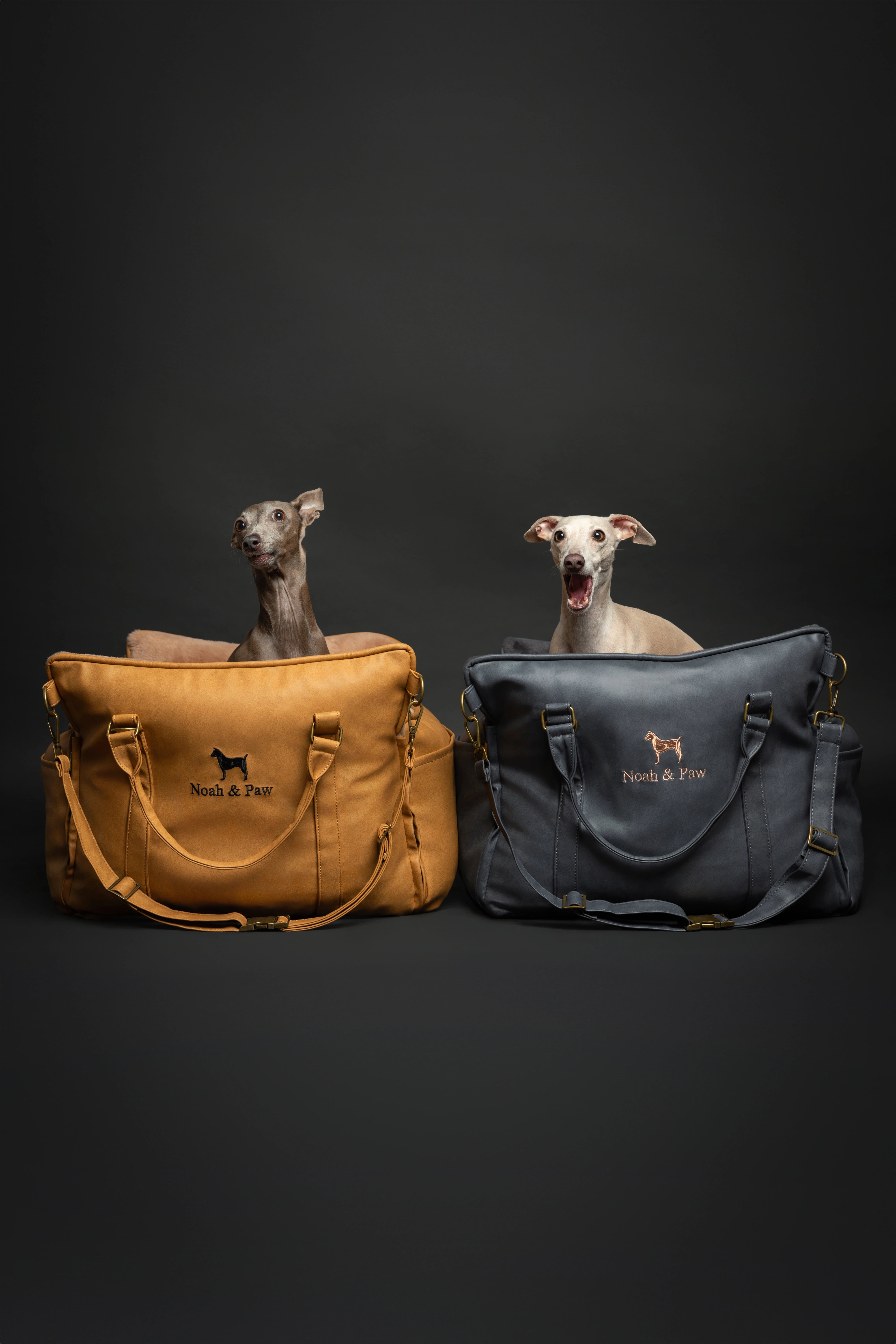 Dog Car Seat Portable Style Faux Leather Camel