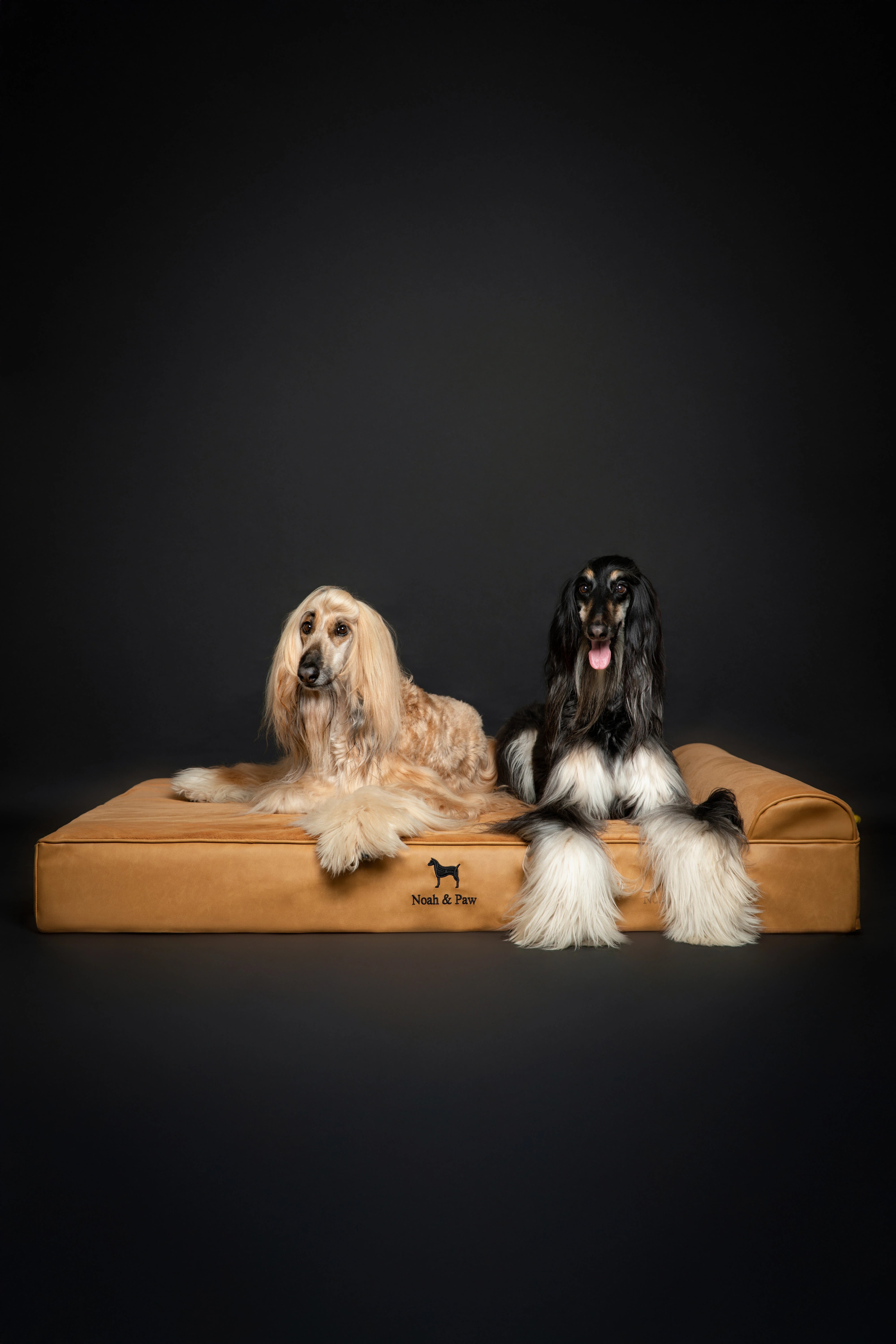 Orthopedic Faux Leather Pet Bed Classic Style - Camel - XXL