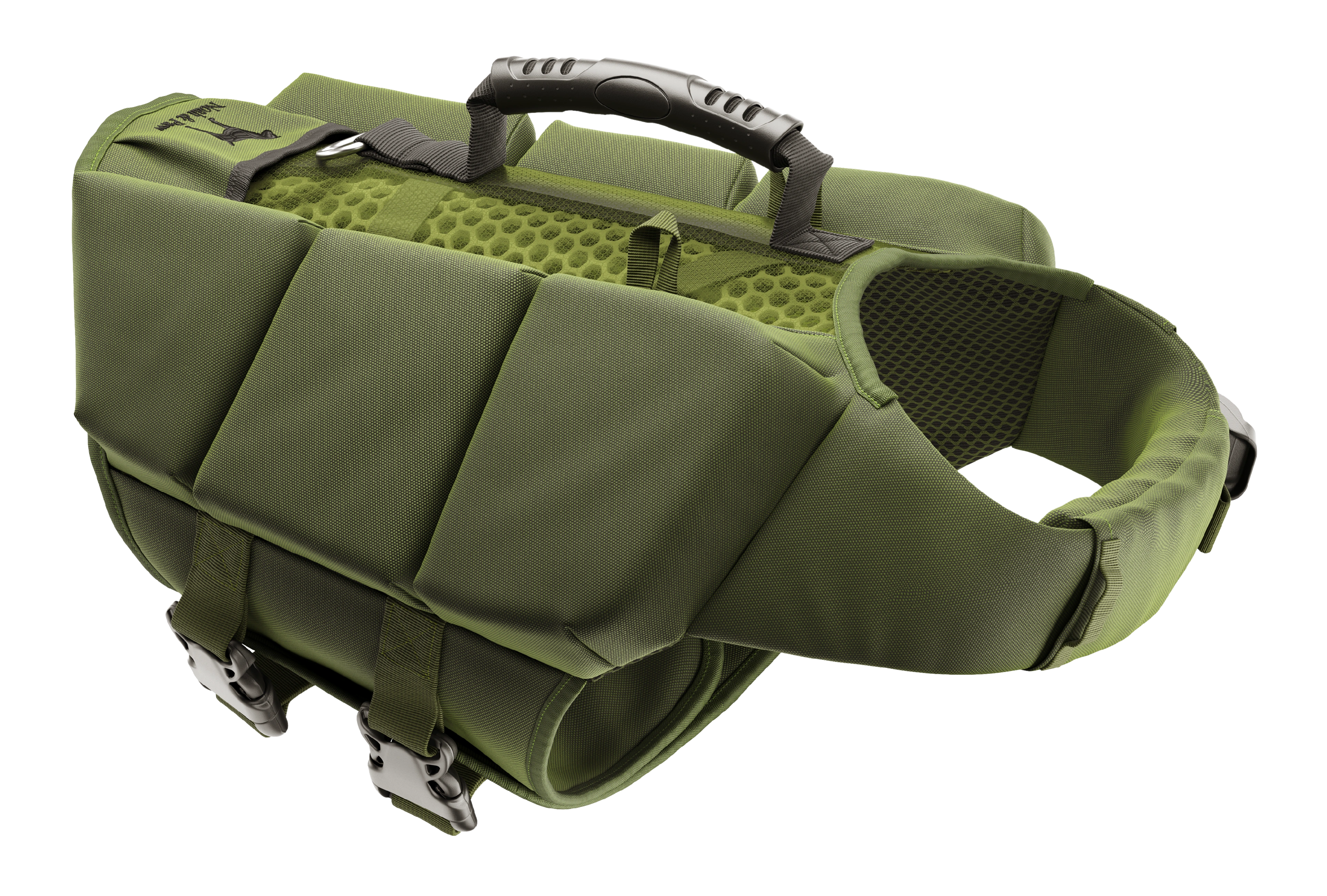 Dog Life Jacket Green x3 cubes foam L