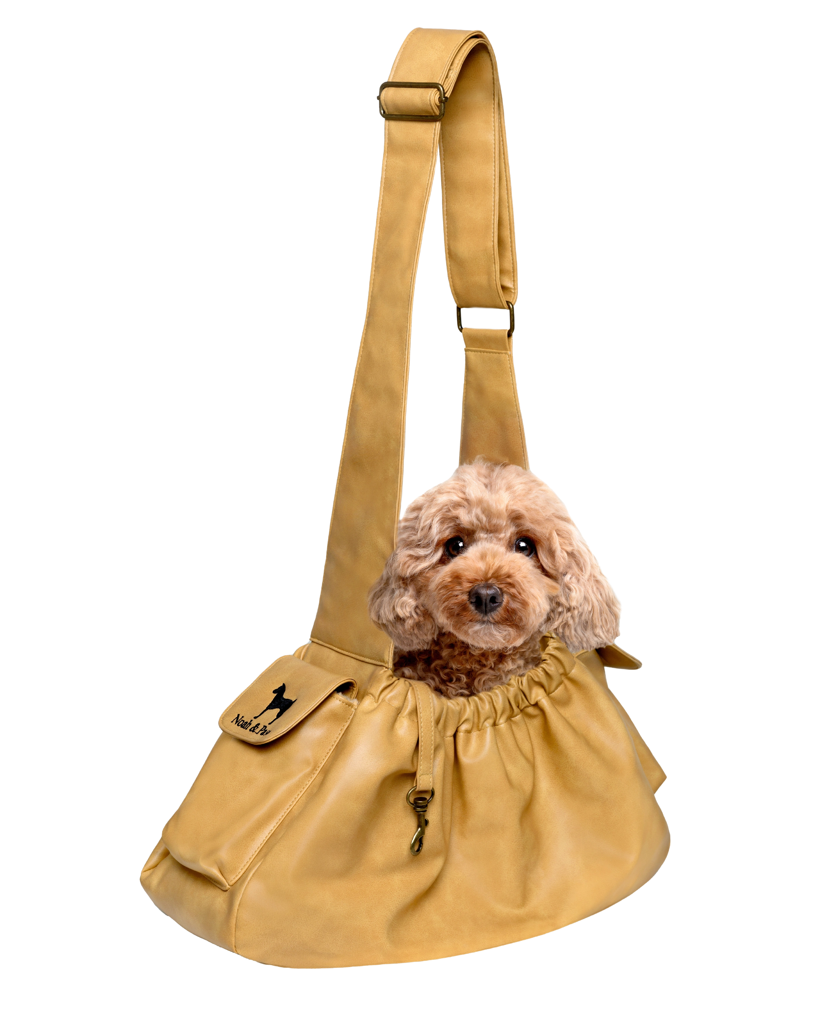 Ruffle Style Dog Sling Carrier - Beige