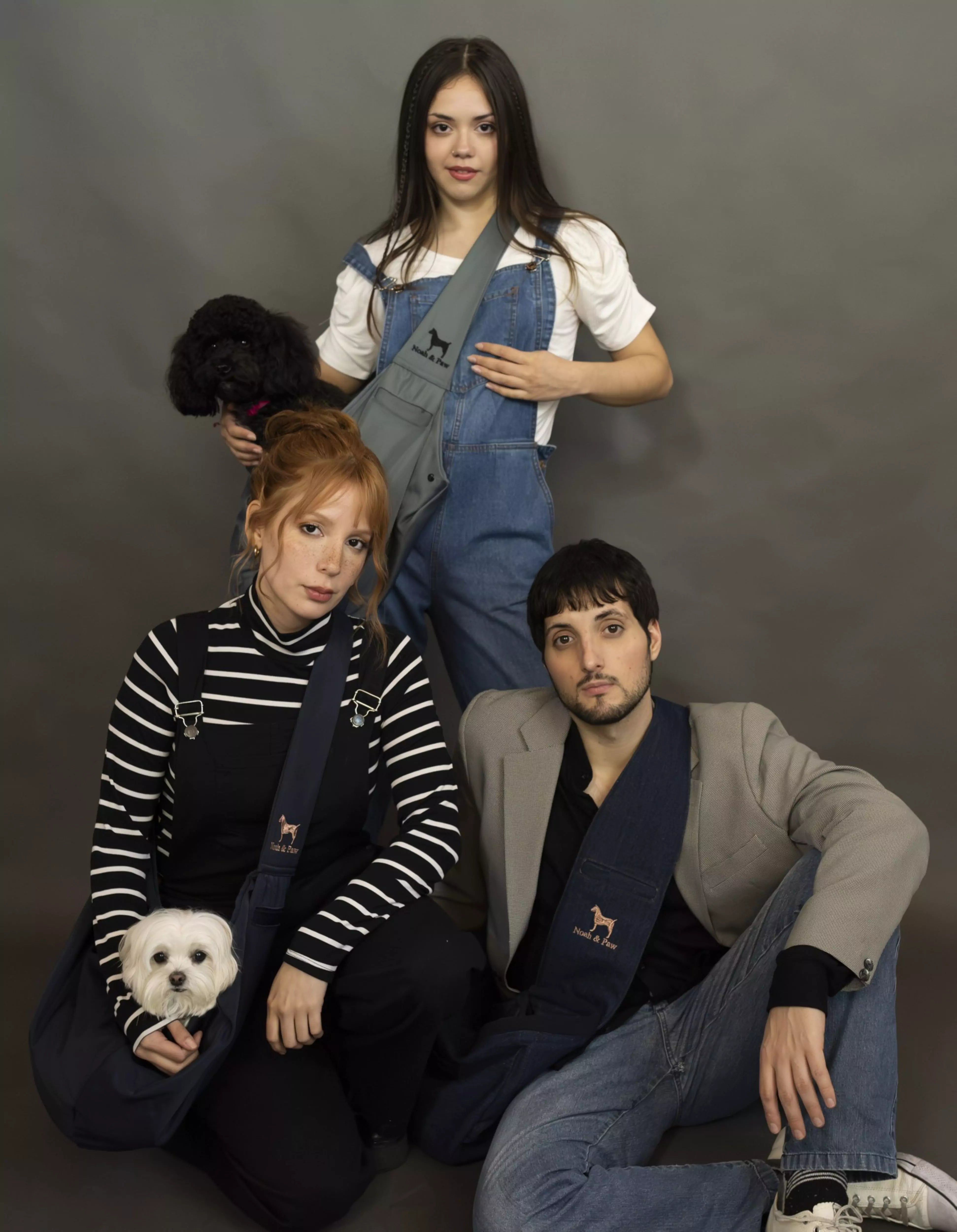 Premium Denim Pet Sling Carrier | Snap Style Black