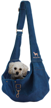 Premium Denim Pet sling Carrier, Snap Style, Black
