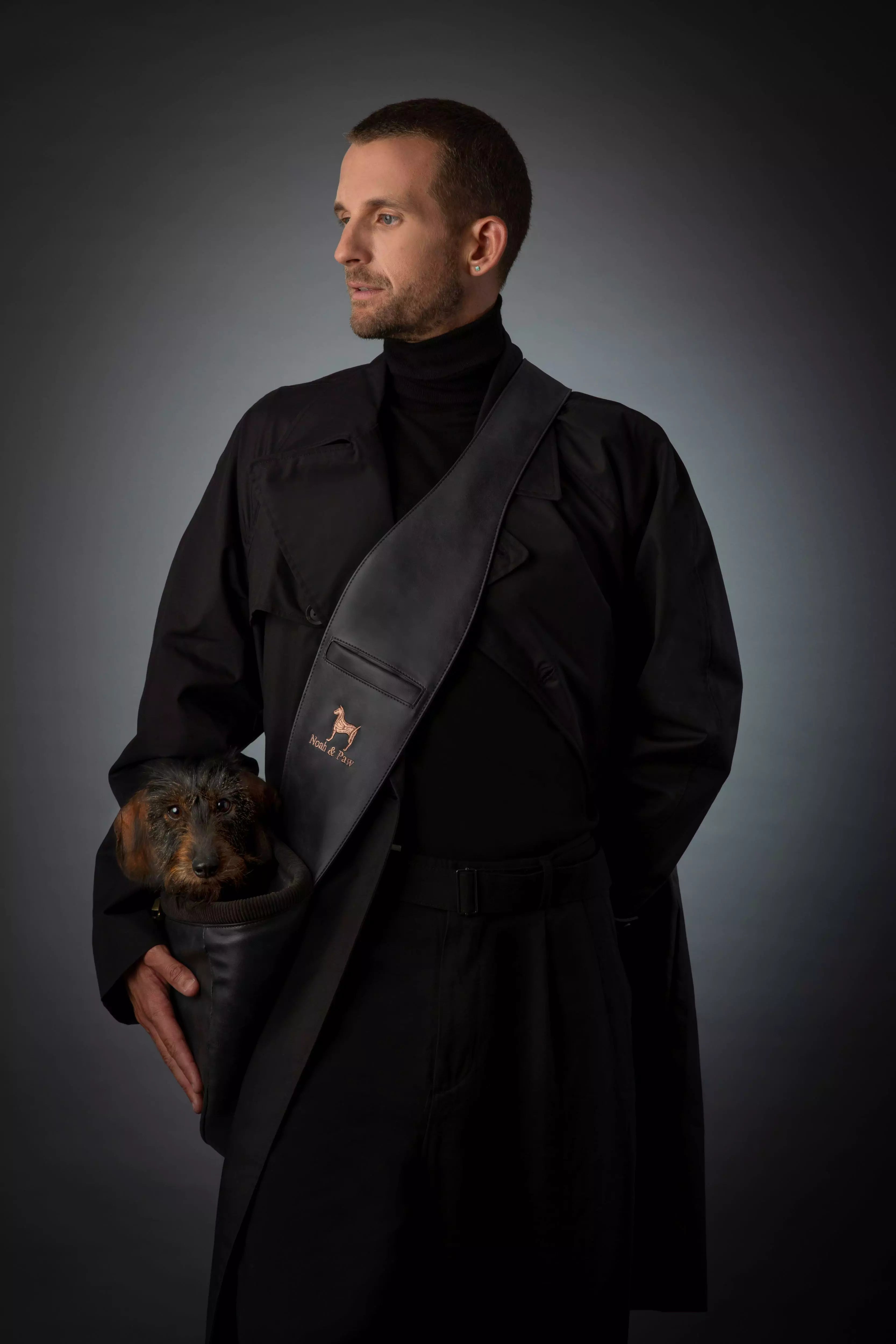 Zipper Style Dog Sling Carrier - Black