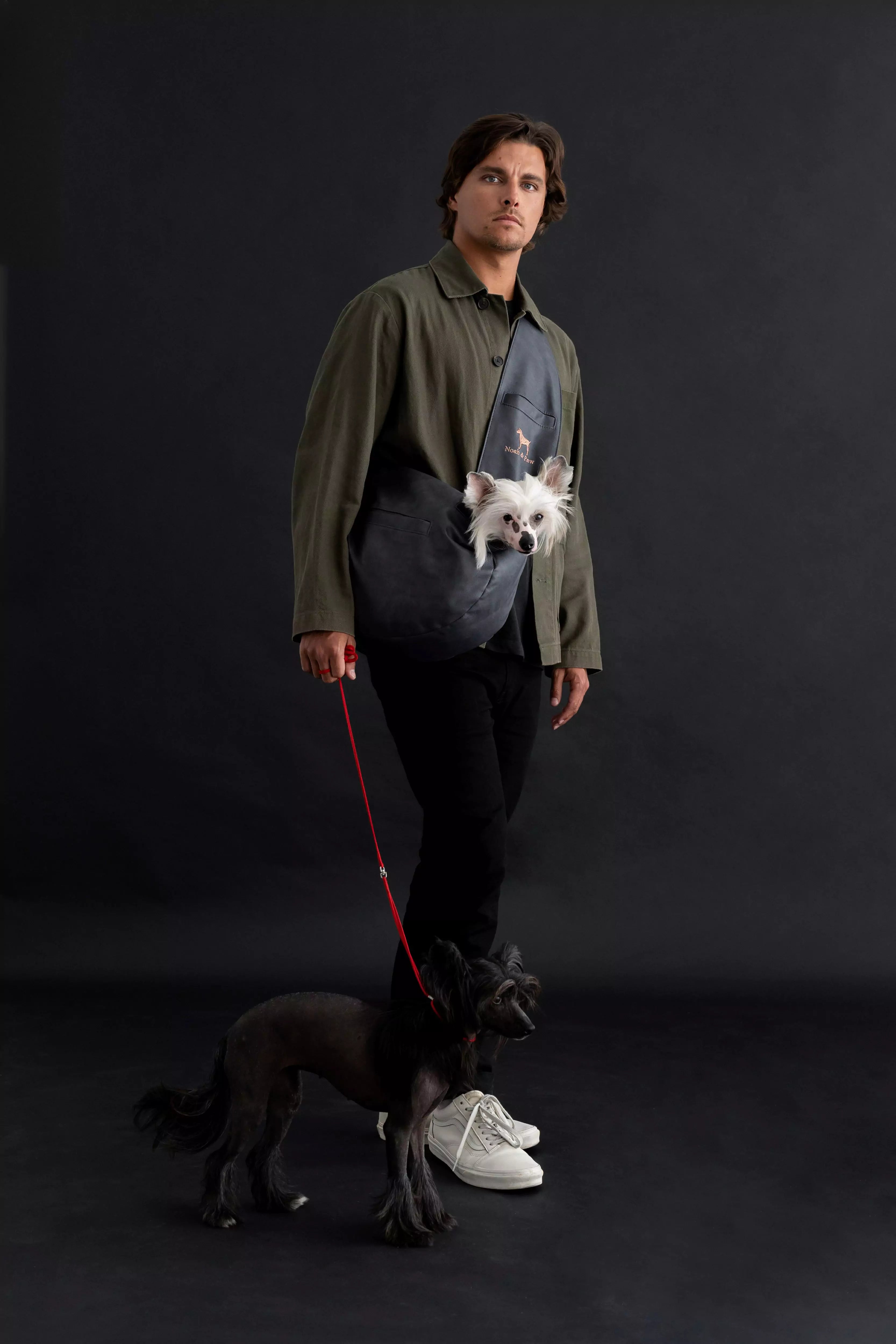 Zipper Style Dog Sling Carrier - Black