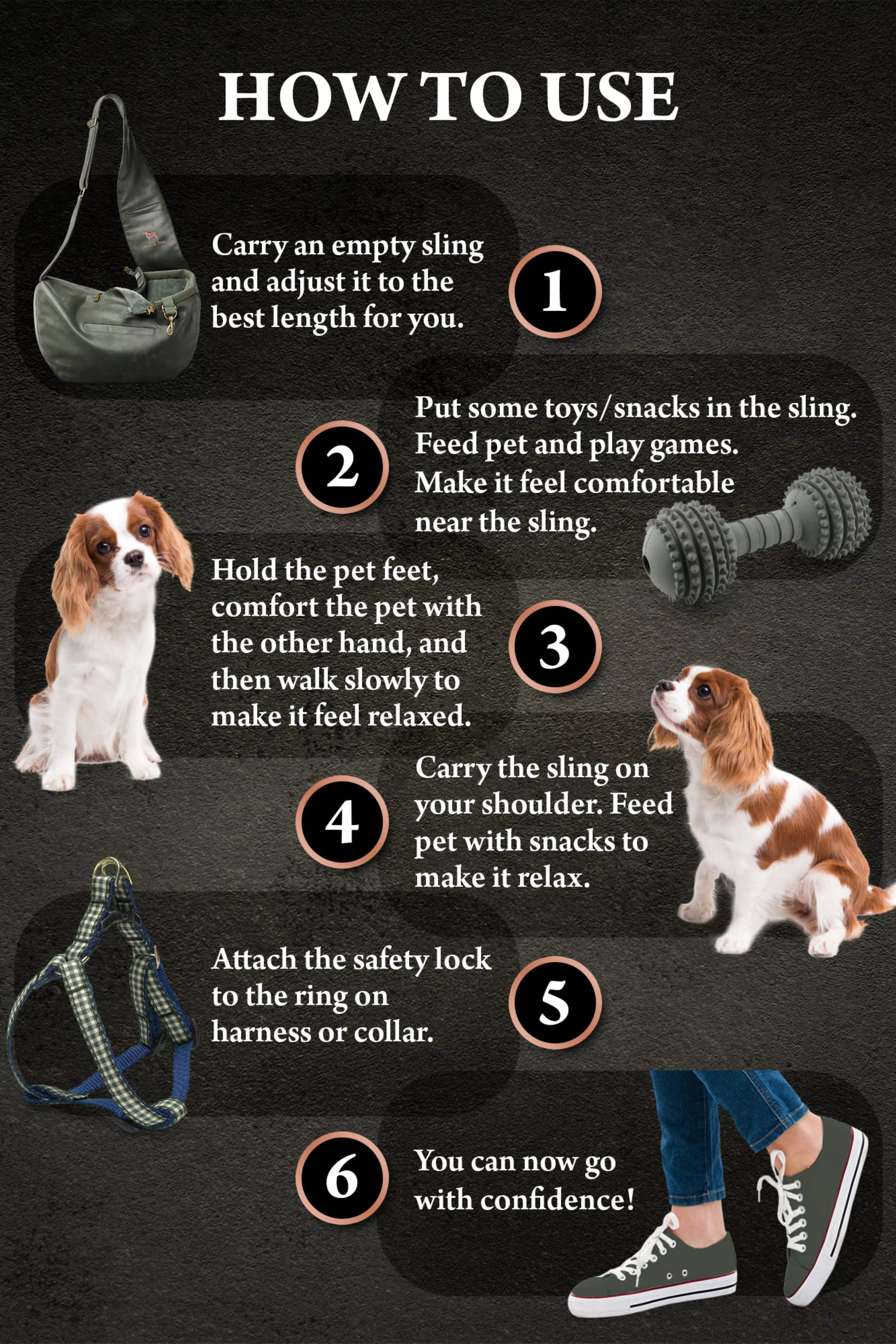 Zipper Style Dog Sling Carrier - Dark Green