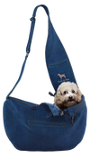Premium Denim Pet sling Carrier 3x Safety