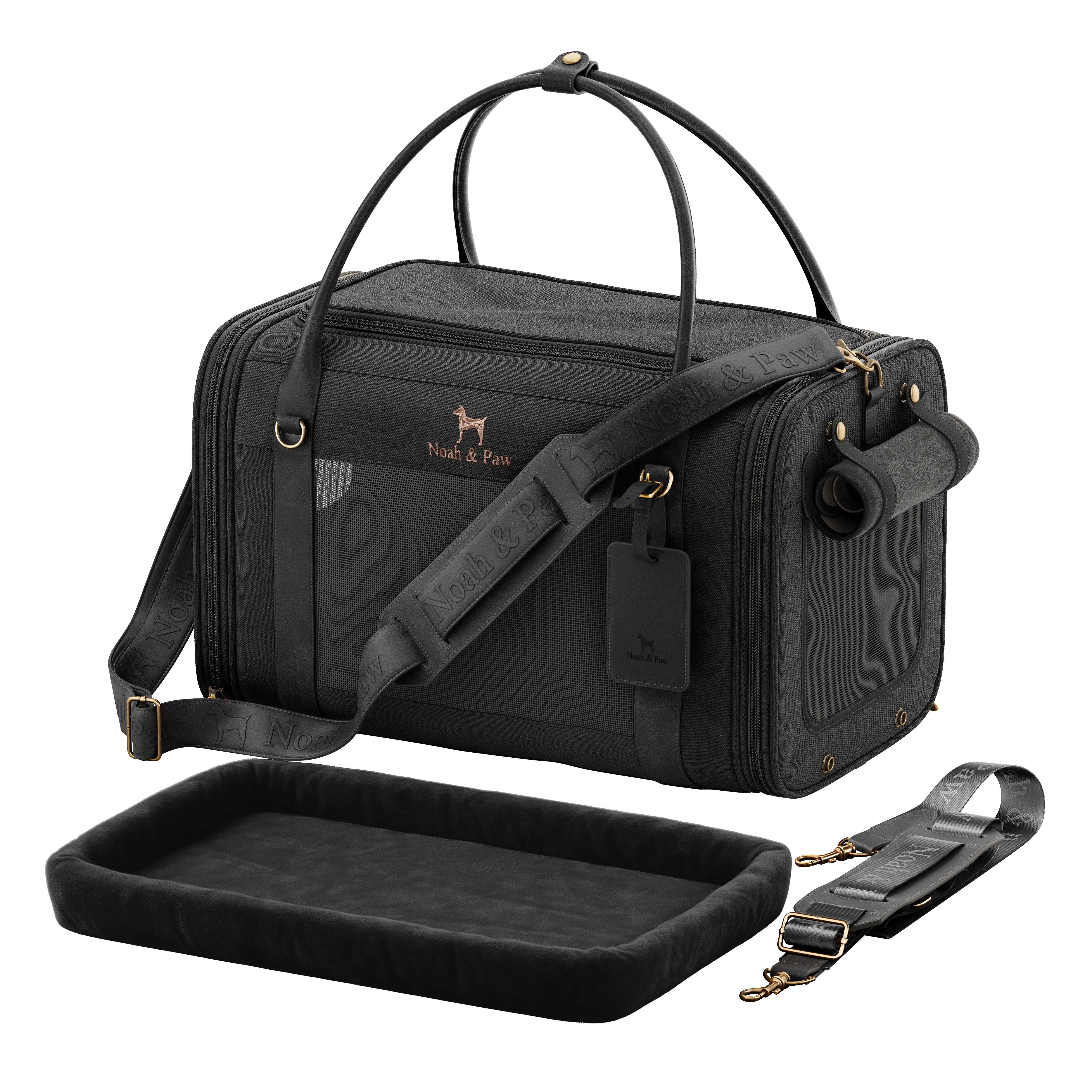 TSA Approved Pet Carrier, Canvas, Black