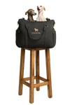 Dog Car Seat Carrier Orthopedic Crushed Foam, Charcoal, Canvas