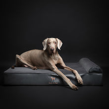 Noah & Paw orthopedic classic dog bed in faux leather with memory foam and cooling gel, black, size XL (45 x 35 x 9 in)