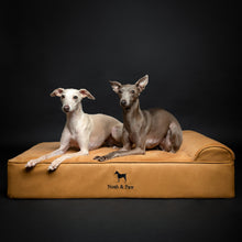 Faux Leather, Orthopedic Pet Bed, Eggshell Memory Foam, Infused with Cooling Gel, Classic Style