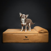 Faux Leather, Orthopedic Pet Bed, Eggshell Memory Foam, Infused with Cooling Gel, Classic Style