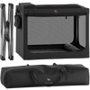 Collapsible Dog Crate Including Pet Mat Ideal for Traveling (Patented Folding)