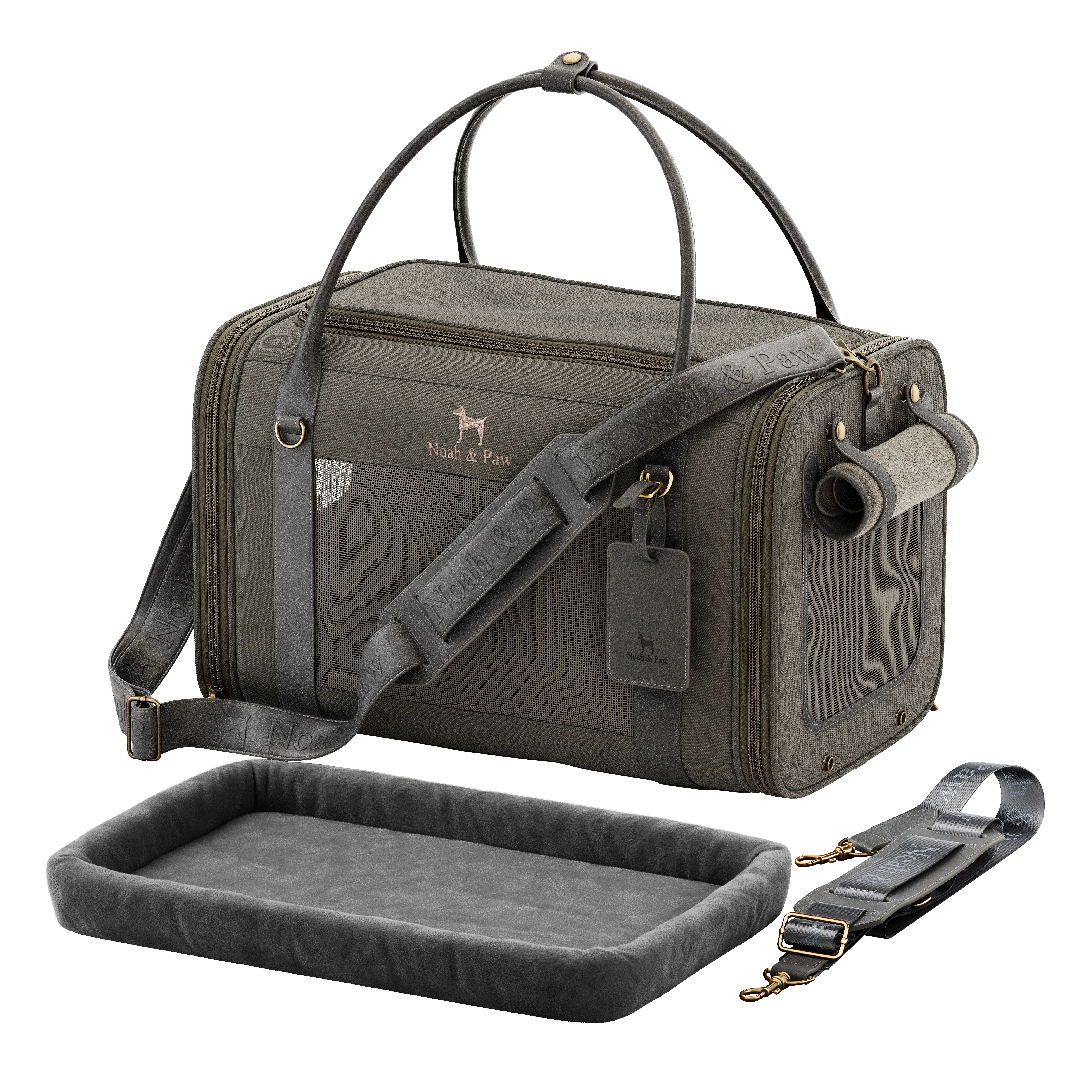 TSA Approved Pet Carrier, Canvas, Gray