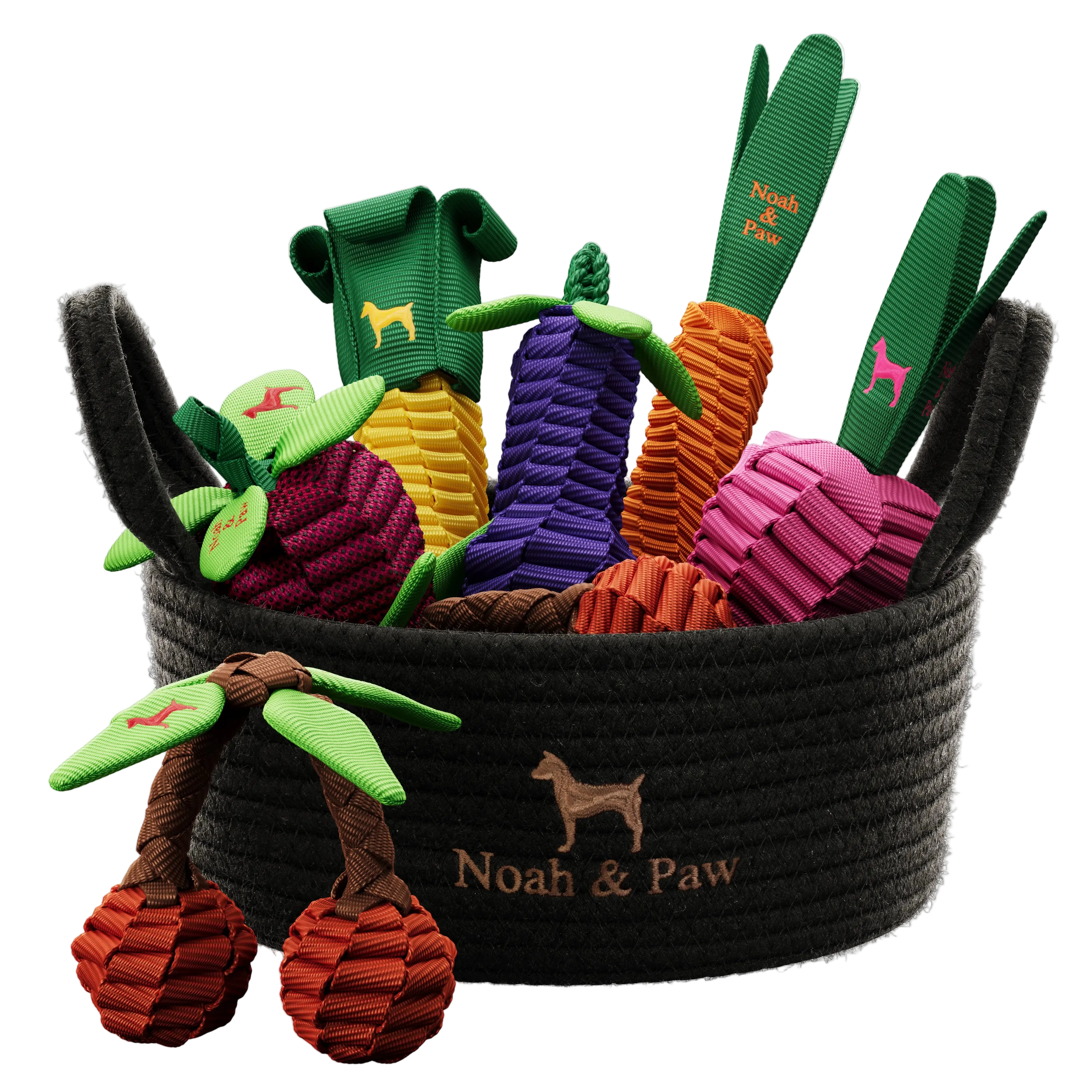 Luxury Veggie Rope Dog Toy Gift Basket