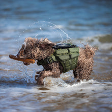 Noah & Paw dog life jacket with 4x foam for buoyancy, green, size S
