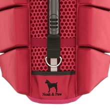 Noah & Paw dog life jacket with 4x foam for buoyancy, red, size L