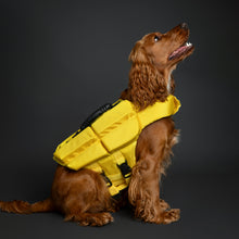 Noah & Paw dog life jacket with 4x foam for buoyancy, yellow, size M