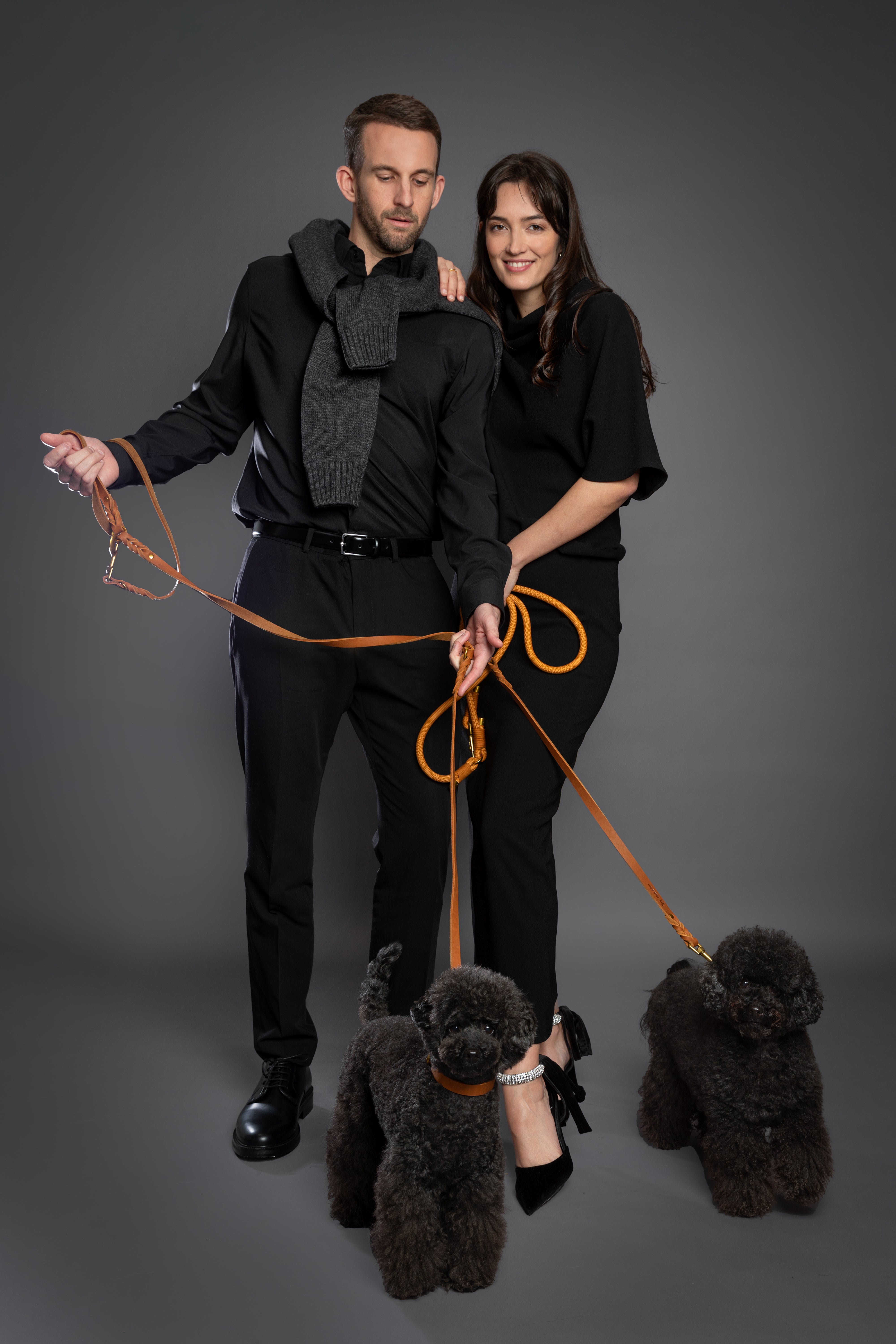 Leather Pet Leash- Camel 8ft