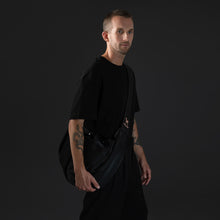 Noah & Paw snap style dog sling carrier in twill, black, size S/M