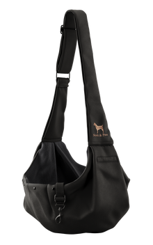Noah & Paw snap style dog sling carrier in twill, black, size S/M, fabric lined
