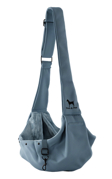Noah & Paw snap style dog sling carrier in twill, gray, size XS