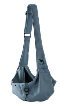 Noah & Paw snap style dog sling carrier in twill, gray, size XS, fabric lined
