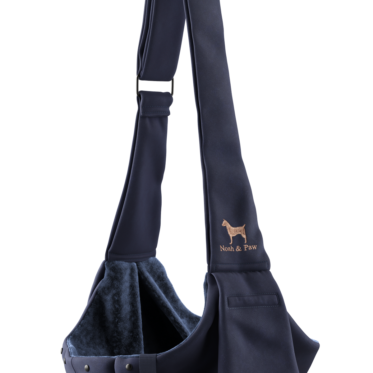 Twill Dog Sling Carrier, Snap Style | Noah and Paw