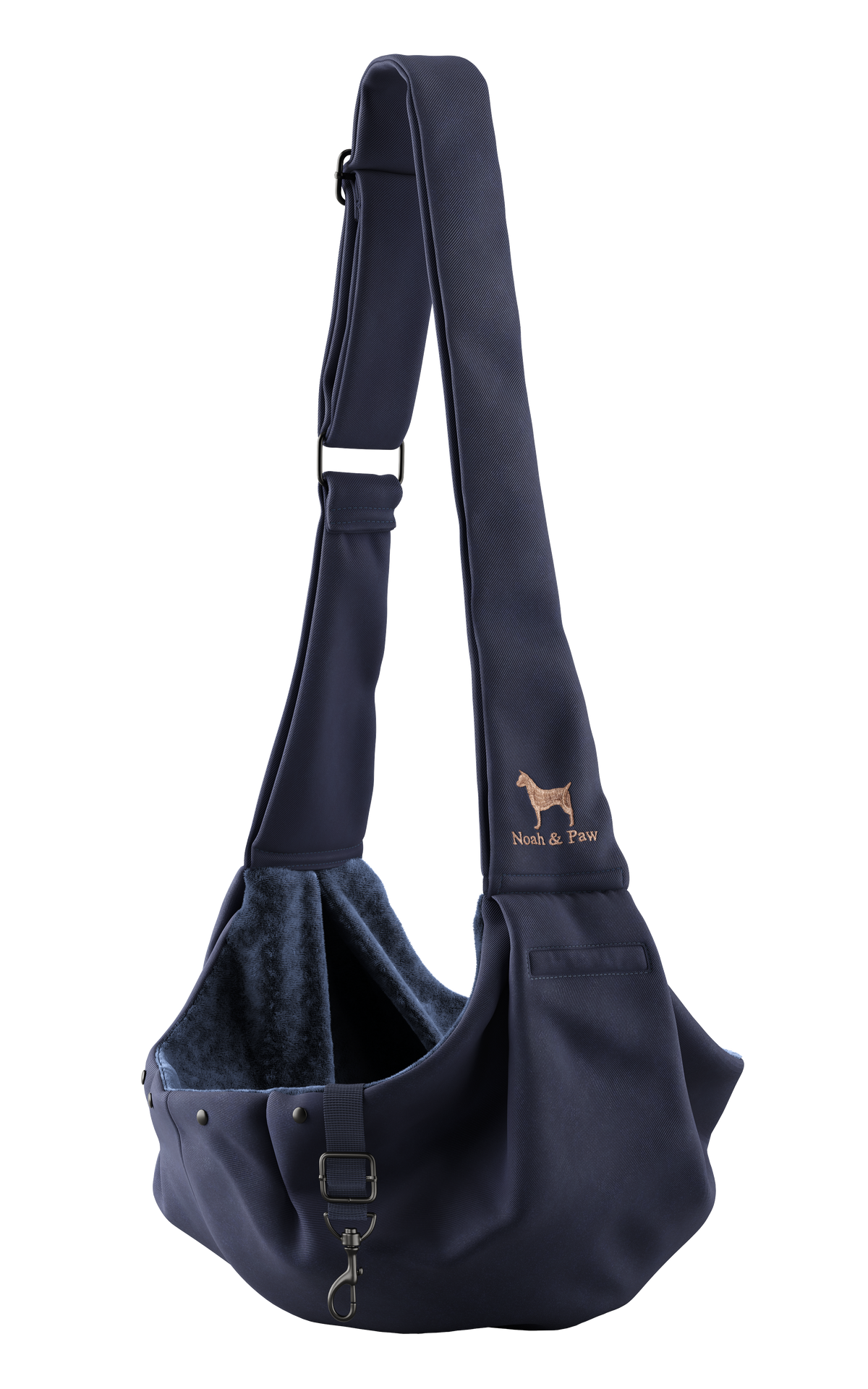 Twill Dog Sling Carrier, Snap Style | Noah and Paw