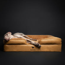Faux Leather, Orthopedic Pet Bed, Eggshell Memory Foam, Infused with Cooling Gel, Sofa Style