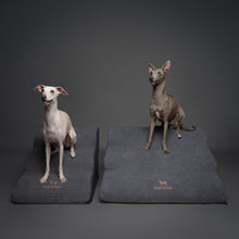 Noah & Paw dog ramp stairs for bed in faux leather, black, 3 steps