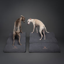 Black extra wide dog ramp, 27 inch, faux leather, Noah & Paw