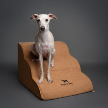 Camel faux leather dog ramp, Noah & Paw