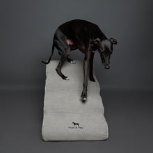 Noah & Paw dog ramp stairs for bed in faux leather, gray, 4 steps