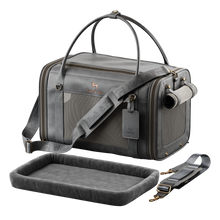 Noah & Paw TSA-approved soft pet carrier for airline travel in faux leather, charcoal