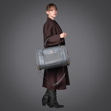 Noah & Paw TSA-approved soft pet carrier for airline travel in faux leather, charcoal