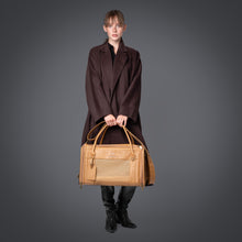 Noah & Paw TSA-approved soft pet carrier for airline travel in faux leather, camel
