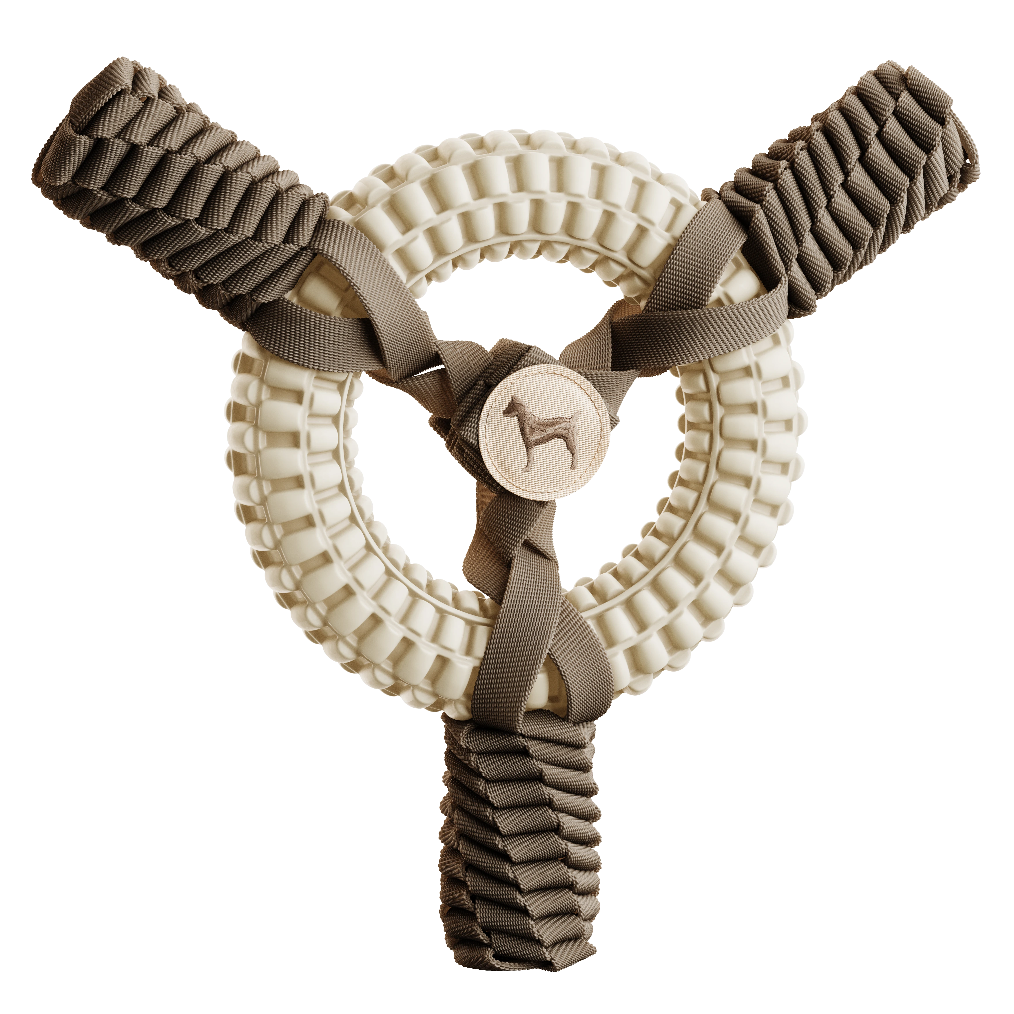 Luxury Dog Toy Gift Basket, Rope & TPU Collection, Beige